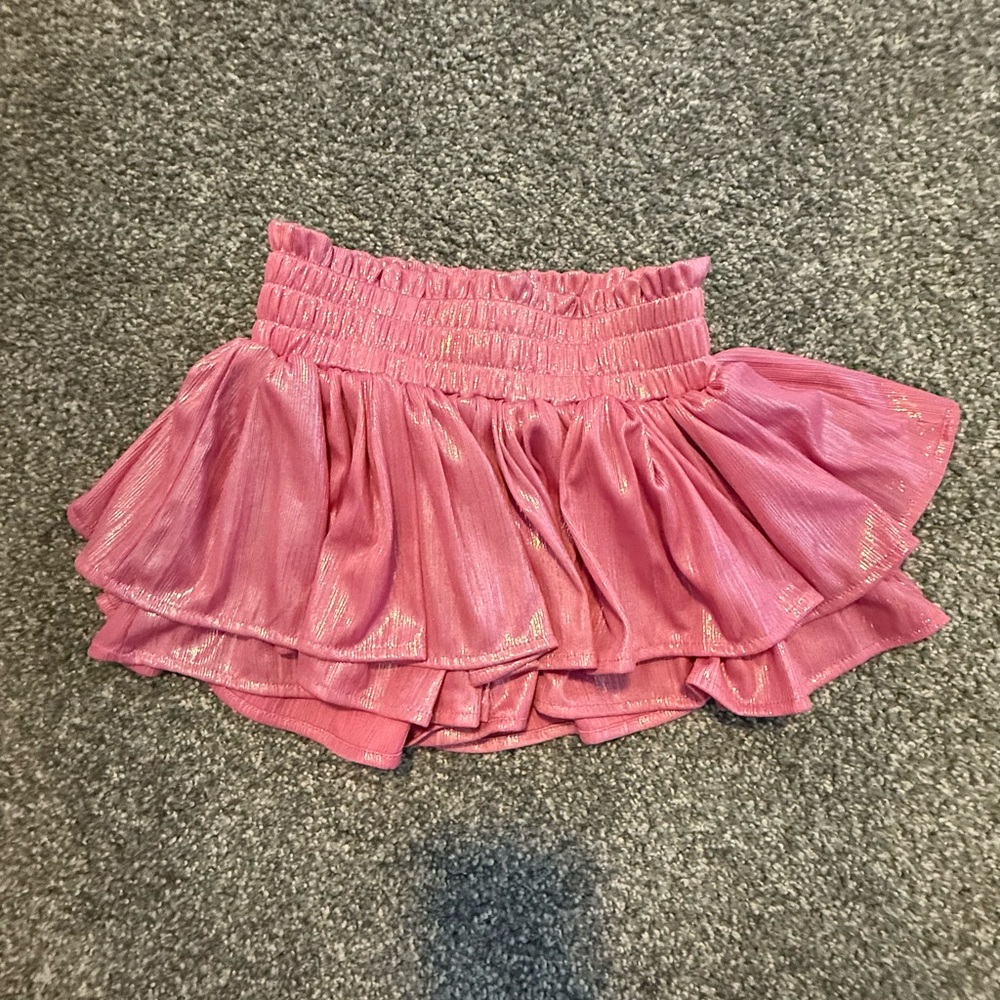 Lola + The Boys Pink Shimmer Skirt Sz 6